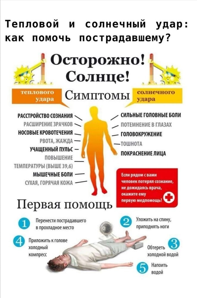 Тепловой и солнечный удар: как помочь пострадавшему?.